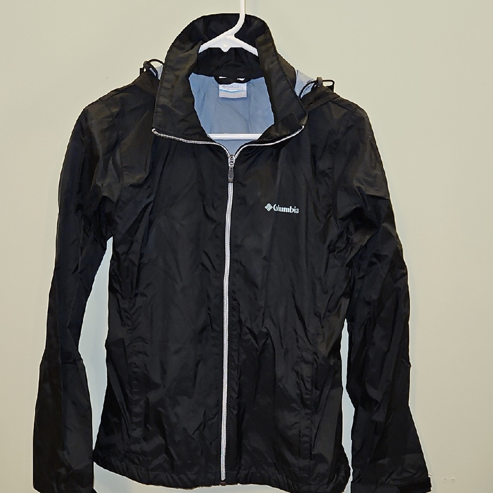Columbia Black Lightweight Rain Jacket